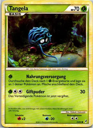 Pokémon-Karte Tangela 72/95 Ruf der Legenden