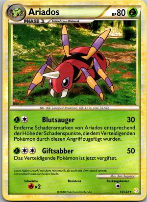Pokémon-Karte Ariados 15/123 HeartGold SoulSilver