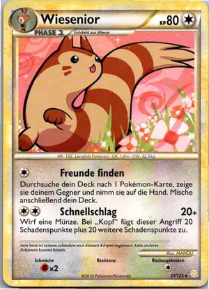 Pokémon-Karte Wiesenior 21/123 HeartGold SoulSilver