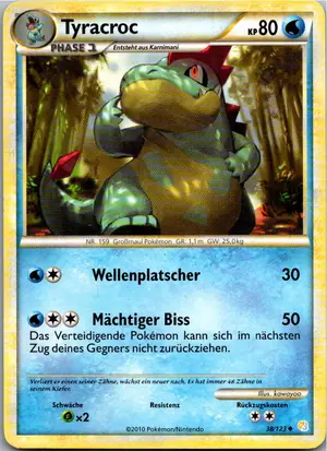 Pokémon-Karte Tyracroc 38/123 HeartGold SoulSilver