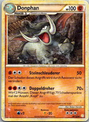 Pokémon-Karte Donphan 40/123 HeartGold SoulSilver