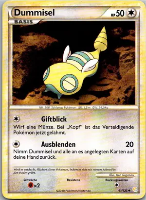 Pokémon-Karte Dummisel 41/123 HeartGold SoulSilver