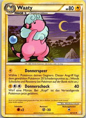 Pokémon-Karte Waaty 42/123 HeartGold SoulSilver
