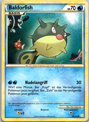 Pokémon-Karte Baldorfish 50/123 HeartGold SoulSilver