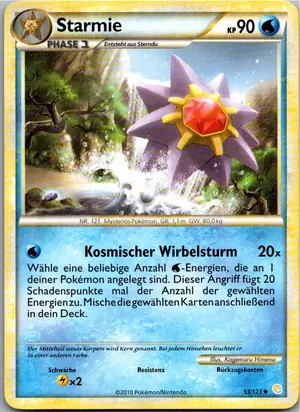 Pokémon-Karte Starmie 53/123 HeartGold SoulSilver