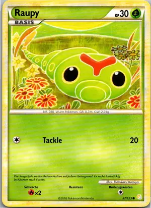 Pokémon-Karte Raupy 57/123 HeartGold SoulSilver