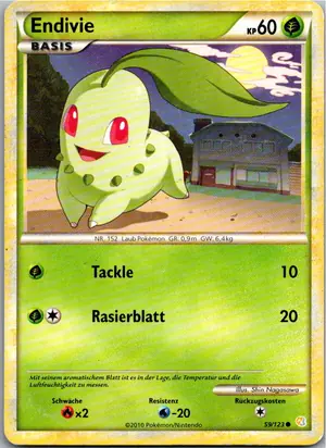 Pokémon-Karte Endivie 59/123 HeartGold SoulSilver