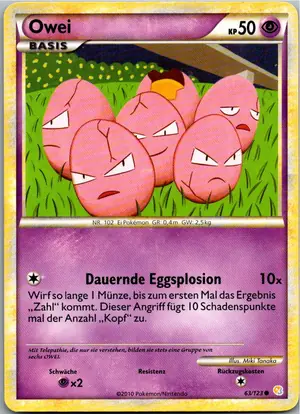 Pokémon-Karte Owei 63/123 HeartGold SoulSilver