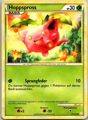 Pokémon-Karte Hoppspross 67/123 HeartGold SoulSilver