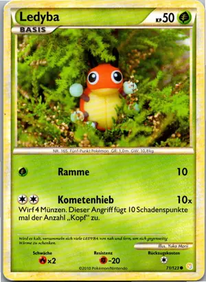 Pokémon-Karte Ledyba 71/123 HeartGold SoulSilver