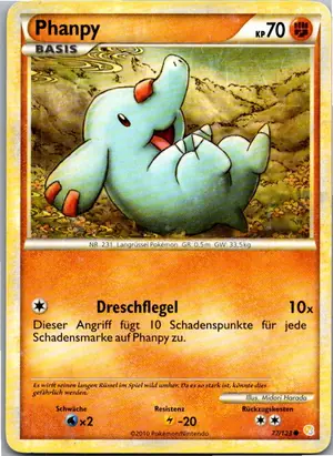 Pokémon-Karte Phanpy 77/123 HeartGold SoulSilver