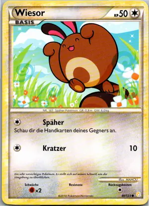 Pokémon-Karte Wiesor 80/123 HeartGold SoulSilver