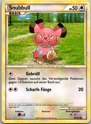 Pokémon-Karte Snubbull 82/123 HeartGold SoulSilver
