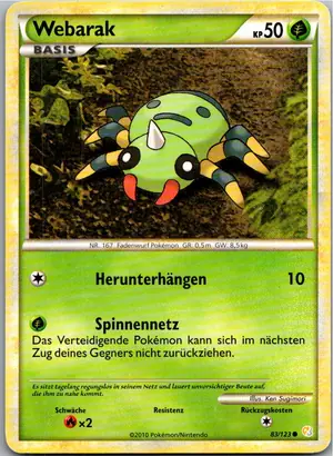Pokémon-Karte Webarak 83/123 HeartGold SoulSilver