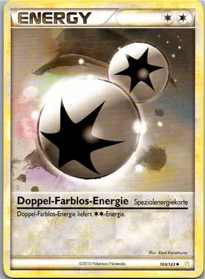 Pokémon-Karte Doppel-Farblos-Energie 103/123 HeartGold SoulSilver