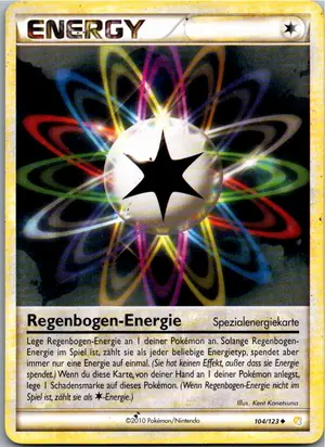 Pokémon-Karte Regenbogen-Energie 104/123 HeartGold SoulSilver