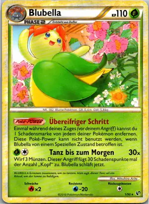 Pokémon-Karte Blubella 1/90 Unerschrocken