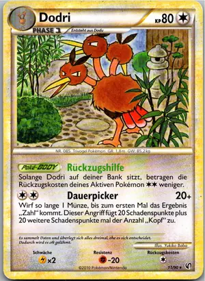 Pokémon-Karte Dodri 11/90 Unerschrocken