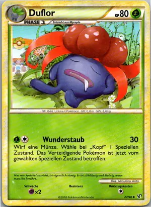 Pokémon-Karte Duflor 27/90 Unerschrocken