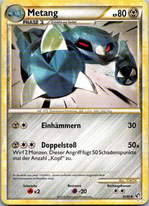 Pokémon-Karte Metang 30/90 Unerschrocken