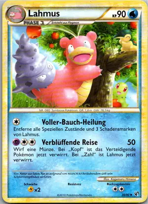 Pokémon-Karte Lahmus 38/90 Unerschrocken