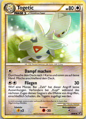 Pokémon-Karte Togetic 39/90 Unerschrocken