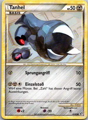 Pokémon-Karte Tanhel 43/90 Unerschrocken