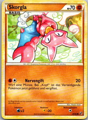 Pokémon-Karte Skorgla 49/90 Unerschrocken