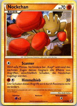 Pokémon-Karte Nockchan 51/90 Unerschrocken