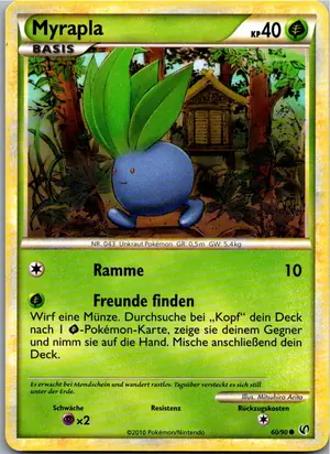 Pokémon-Karte Myrapla 60/90 Unerschrocken