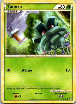 Pokémon-Karte Tannza 62/90 Unerschrocken
