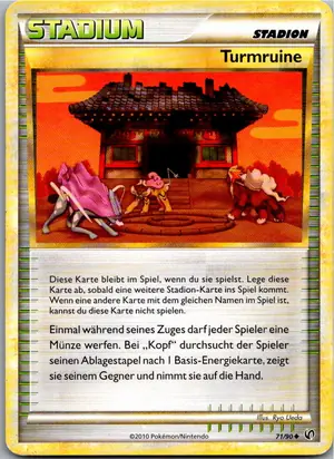 Pokémon-Karte Turmruine 71/90 Unerschrocken