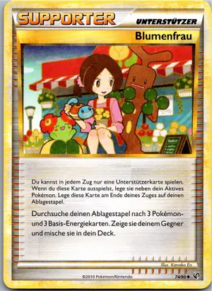Pokémon-Karte Blumenfrau 74/90 Unerschrocken