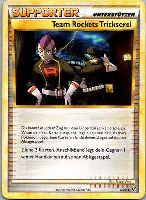 Pokémon-Karte Team Rockets Trickserei 78/90 Unerschrocken