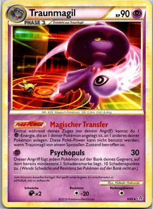 Pokémon-Karte Traunmagil 5/95 Entfesselt