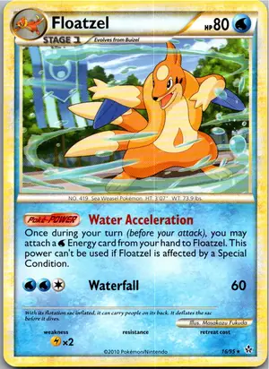 Pokémon-Karte Floatzel Bojelin 16/95 Entfesselt