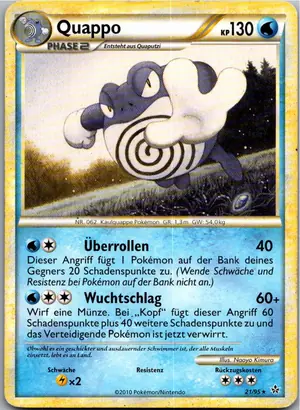 Pokémon-Karte Quappo 21/95 Entfesselt