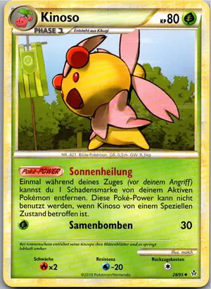 Pokémon-Karte Kinoso 28/95 Entfesselt