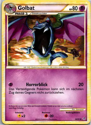 Pokémon-Karte Golbat 30/95 Entfesselt