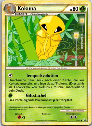 Pokémon-Karte Kokuna 32/95 Entfesselt