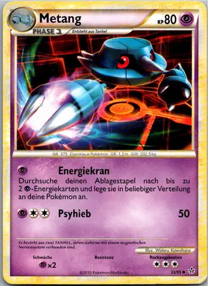 Pokémon-Karte Metang 33/95 Entfesselt