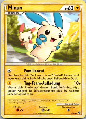 Pokémon-Karte Minun 34/95 Entfesselt