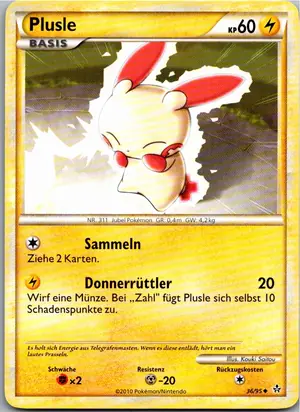 Pokémon-Karte Plusle 36/95 Entfesselt