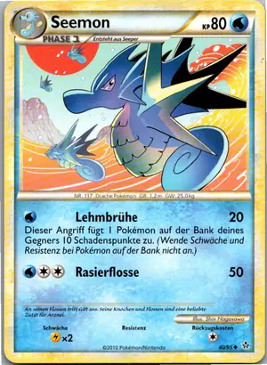 Pokémon-Karte Seemon 40/95 Entfesselt