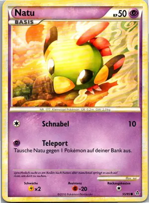 Pokémon-Karte Natu 55/95 Entfesselt