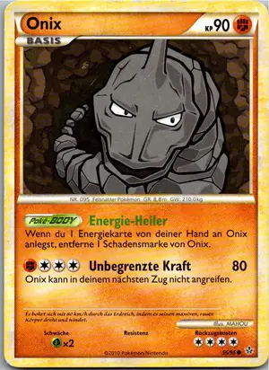 Pokémon-Karte Onix 56/95 Entfesselt
