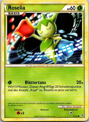 Pokémon-Karte Roselia 61/95 Entfesselt