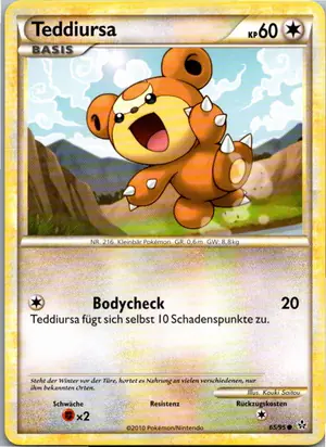 Pokémon-Karte Teddiursa 65/95 Entfesselt