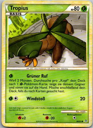 Pokémon-Karte Tropius 66/95 Entfesselt