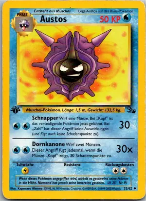 Pokémon-Karte Austos 32/62 Fossil